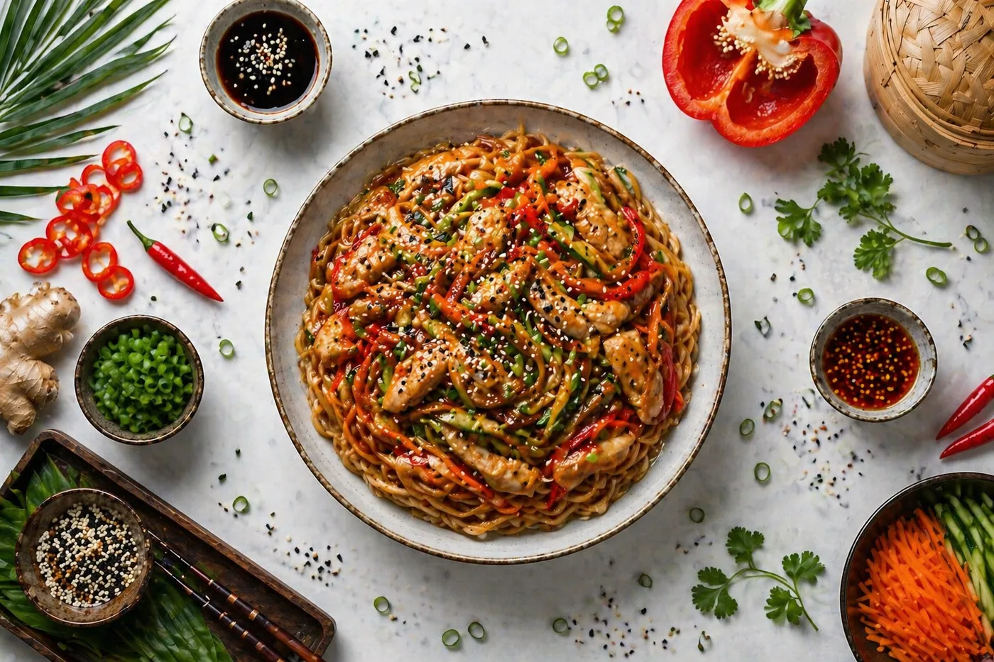 WOK с курицей
