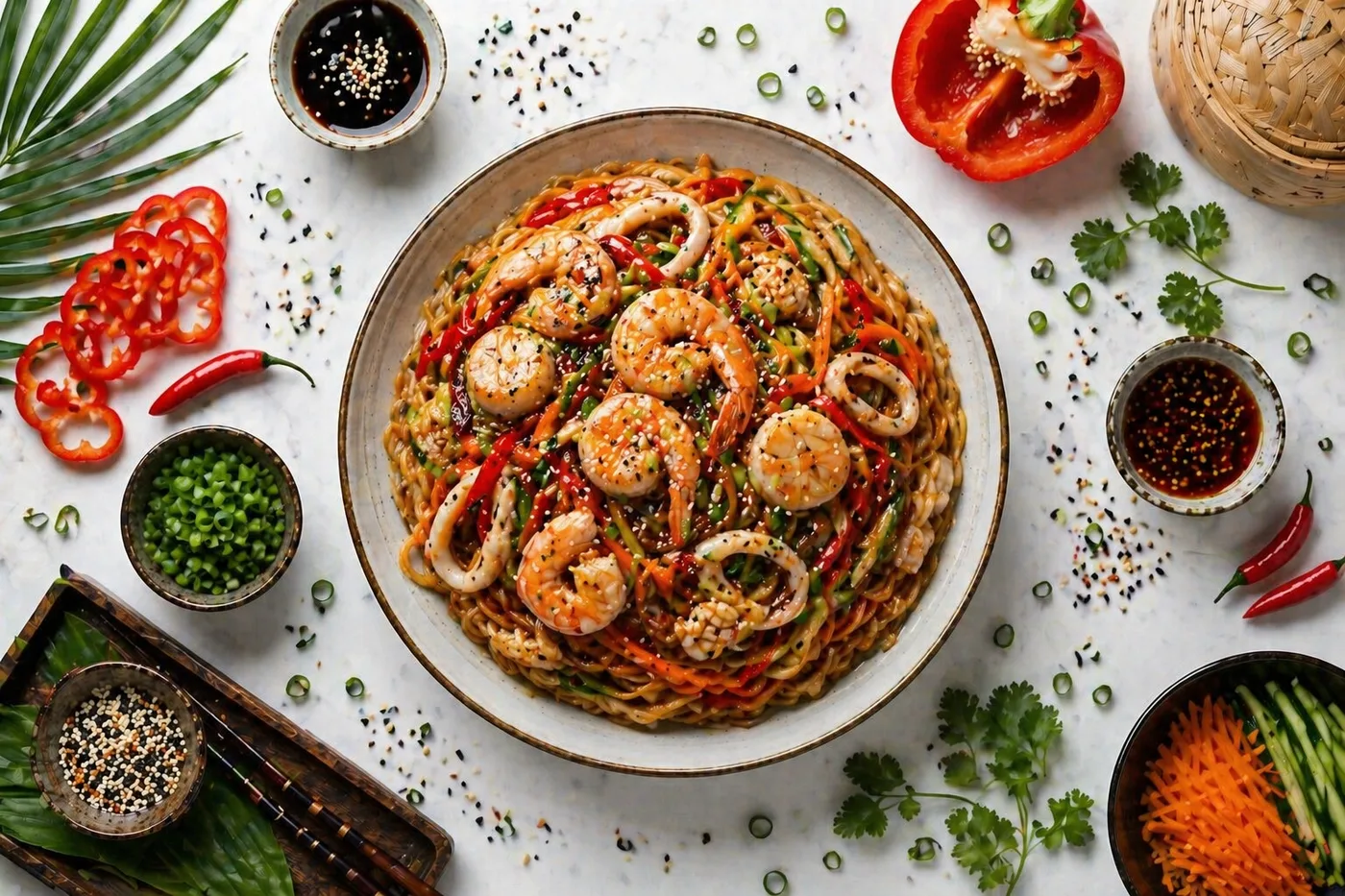 WOK с морепродуктами
